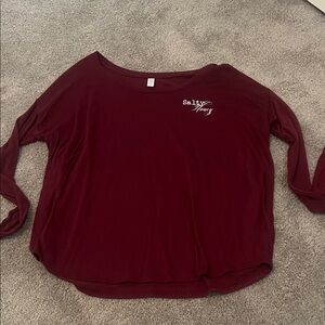 Salty Fancy Women's Long Sleeve Maroon Top